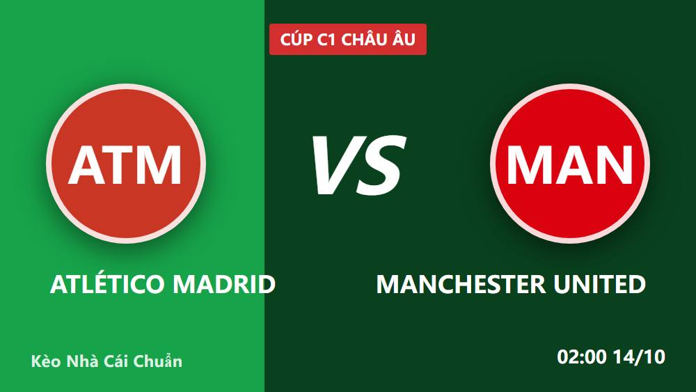 Atlético vs Man United: Kèo C1 13/10 – Soi kèo nhà cái chuẩn